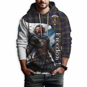 Clelland Crest Tartan Hoodie Inspired by the Freedom of Scottish Warrior