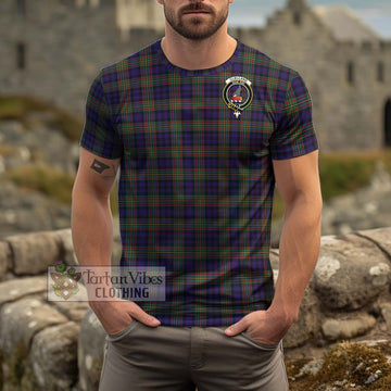 Clelland Tartan Cotton T-Shirt with Family Crest