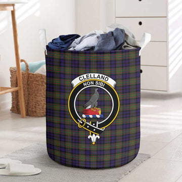 Clelland Tartan Laundry Basket with Family Crest