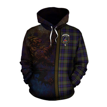 Clelland Tartan Family Crest Cotton Hoodie Alba Gu Brath Be Brave Lion Ancient Style Pullover Hoodie XS - Tartan Vibes Clothing