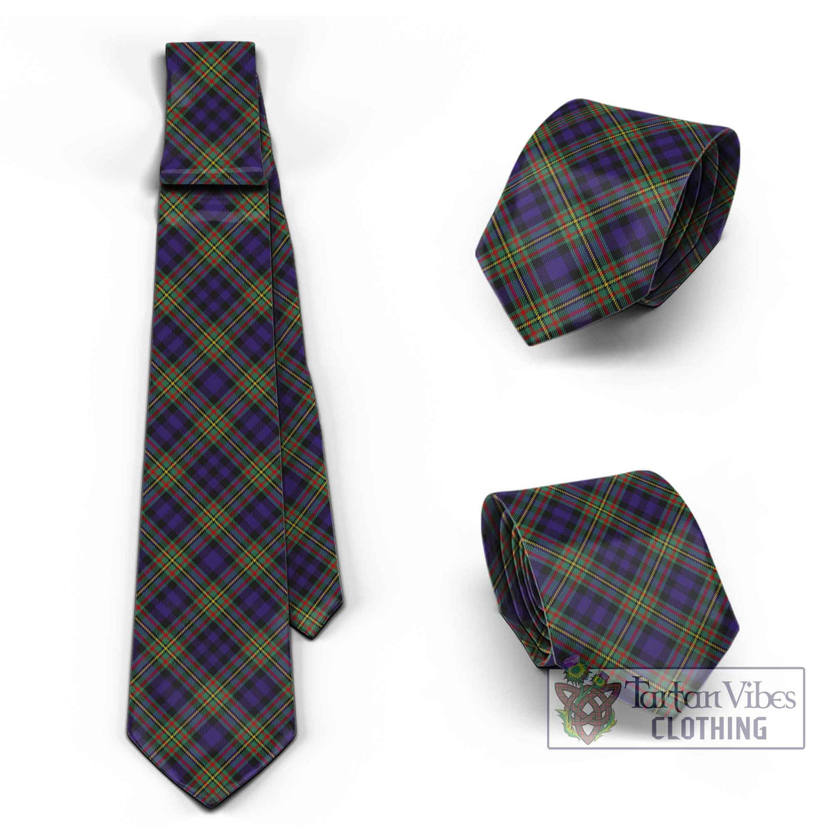 Clelland Tartan Classic Necktie Cross Style Necktie One Size - Tartan Vibes Clothing