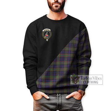 Clelland Tartan Sweatshirt with Family Crest and Military Logo Style