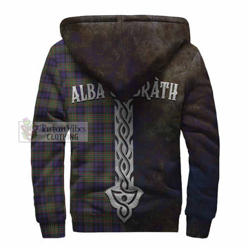 Clelland Tartan Family Crest Sherpa Hoodie Alba Gu Brath Be Brave Lion Ancient Style - Tartan Vibes Clothing