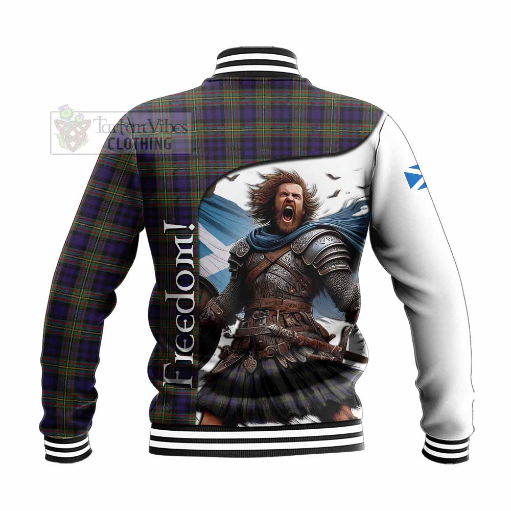 Tartan Vibes Clothing Clelland Crest Tartan Baseball Jacket Inspired by the Freedom of Scottish Warrior