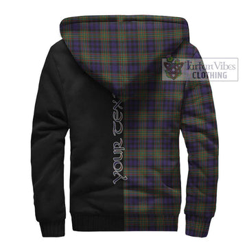 Clelland Tartan Sherpa Hoodie with Family Crest and Half Of Me Style