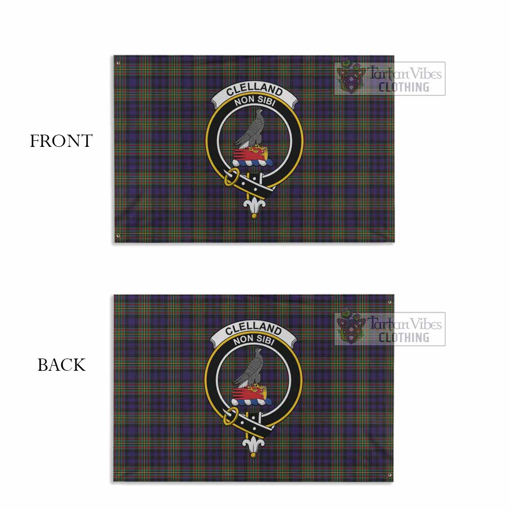 Clelland Tartan House Flag with Family Crest - Tartan Vibes Clothing