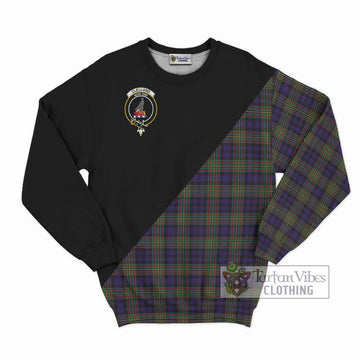 Clelland Tartan Sweatshirt with Family Crest and Military Logo Style