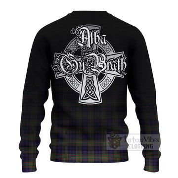 Clelland Tartan Ugly Sweater Featuring Alba Gu Brath Family Crest Celtic Inspired