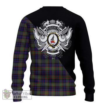 Clelland Tartan Ugly Sweater with Family Crest and Military Logo Style