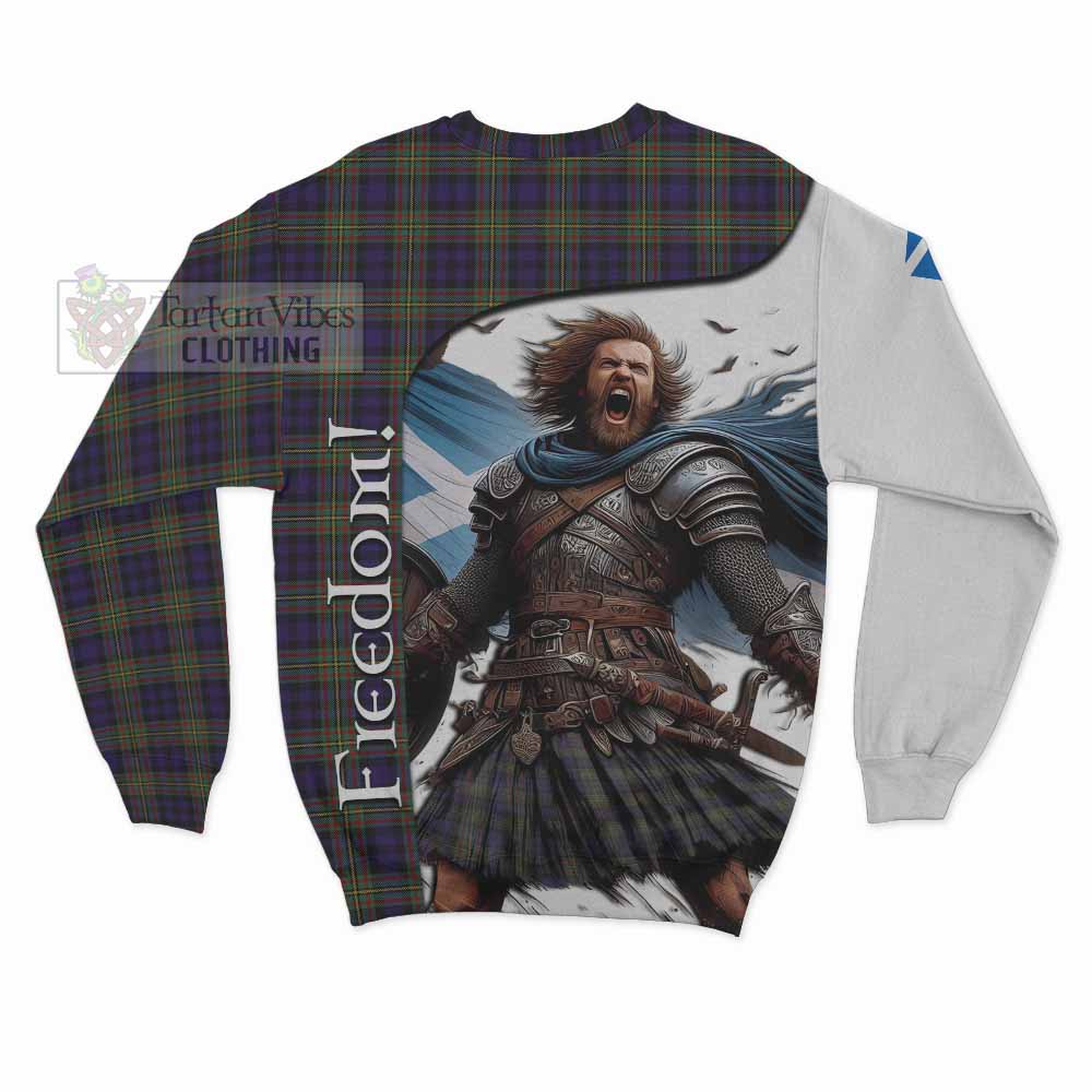 Tartan Vibes Clothing Clelland Crest Tartan Sweatshirt Inspired by the Freedom of Scottish Warrior