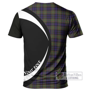 Clelland Tartan T-Shirt with Family Crest Circle Style