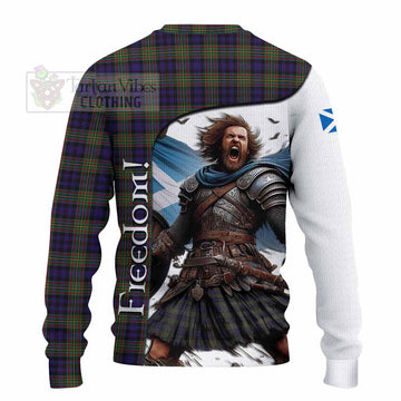 Clelland Crest Tartan Knitted Sweater Inspired by the Freedom of Scottish Warrior