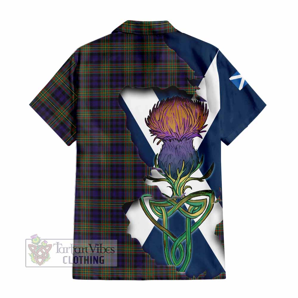 Clelland Tartan Family Crest Hawaiian Shirt Scottish Thistle Celtic Inspired - Tartan Vibes Clothing