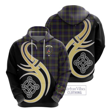 Clelland Tartan Hoodie with Family Crest and Celtic Symbol Style - Tartan Vibes Clothing