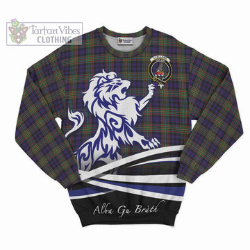 Clelland Tartan Sweatshirt with Alba Gu Brath Regal Lion Emblem