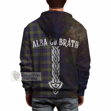 Clelland Tartan Family Crest Hoodie Alba Gu Brath Be Brave Lion Ancient Style - Tartan Vibes Clothing