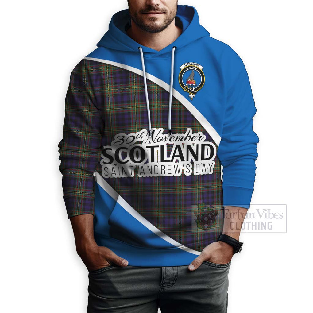 Tartan Vibes Clothing Clelland Family Crest Tartan Hoodie Celebrate Saint Andrew's Day in Style