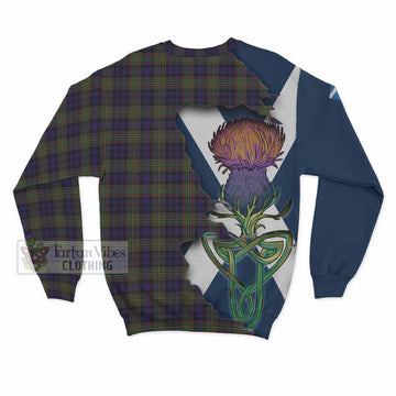 Clelland Tartan Family Crest Sweatshirt Scottish Thistle Celtic Inspired - Tartan Vibes Clothing
