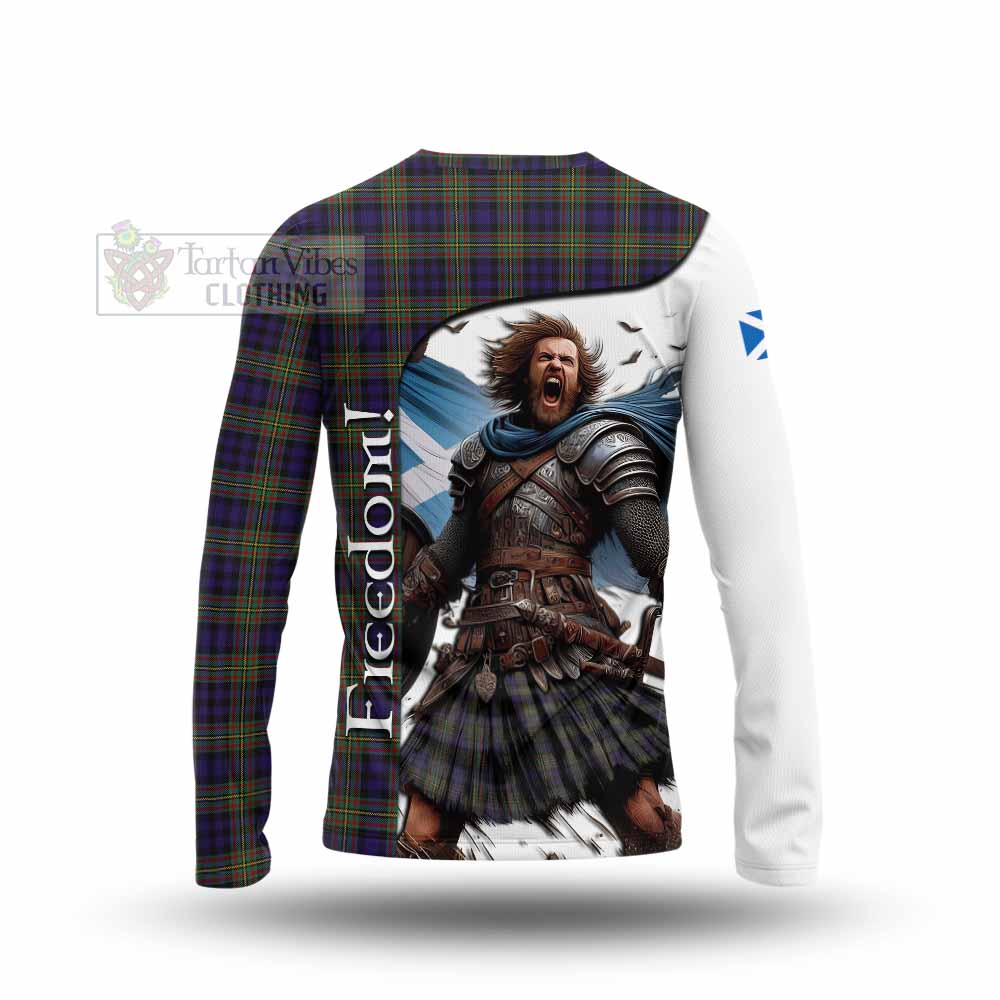 Tartan Vibes Clothing Clelland Crest Tartan Long Sleeve T-Shirt Inspired by the Freedom of Scottish Warrior