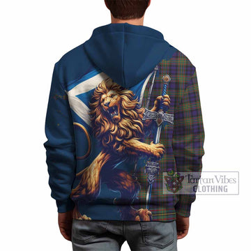 Clelland Tartan Family Crest Hoodie with Scottish Majestic Lion - Tartan Vibes Clothing