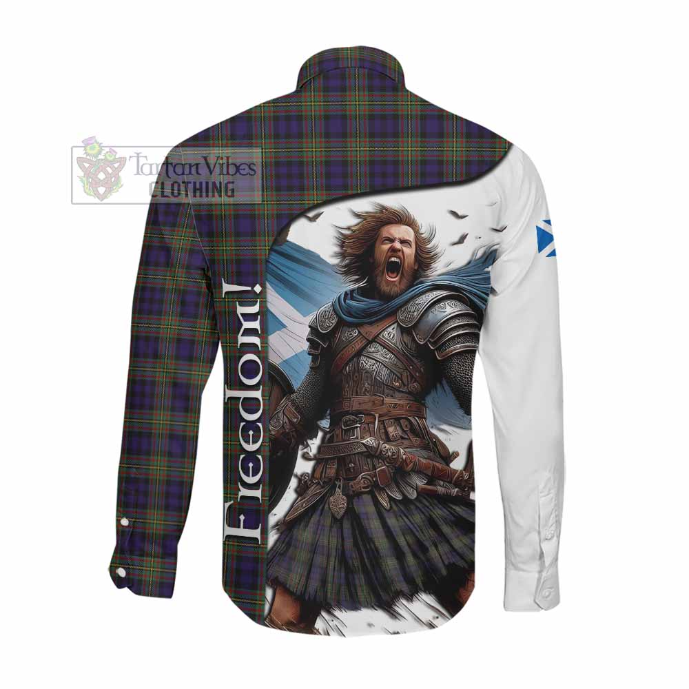 Tartan Vibes Clothing Clelland Crest Tartan Long Sleeve Button Shirt Inspired by the Freedom of Scottish Warrior