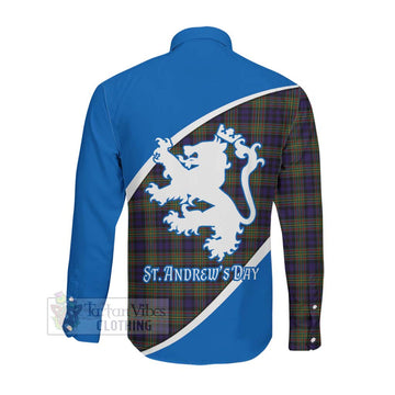 Clelland Family Crest Tartan Long Sleeve Button Shirt Celebrate Saint Andrew's Day in Style