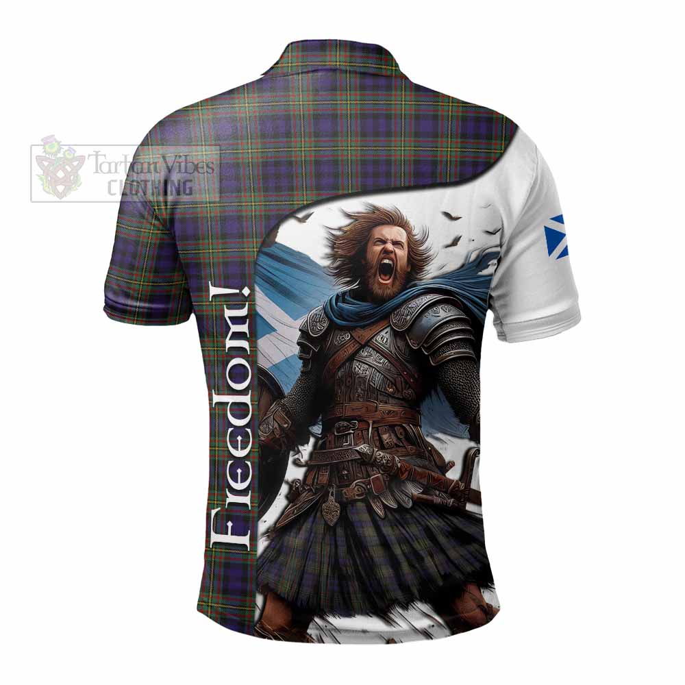 Tartan Vibes Clothing Clelland Crest Tartan Polo Shirt Inspired by the Freedom of Scottish Warrior