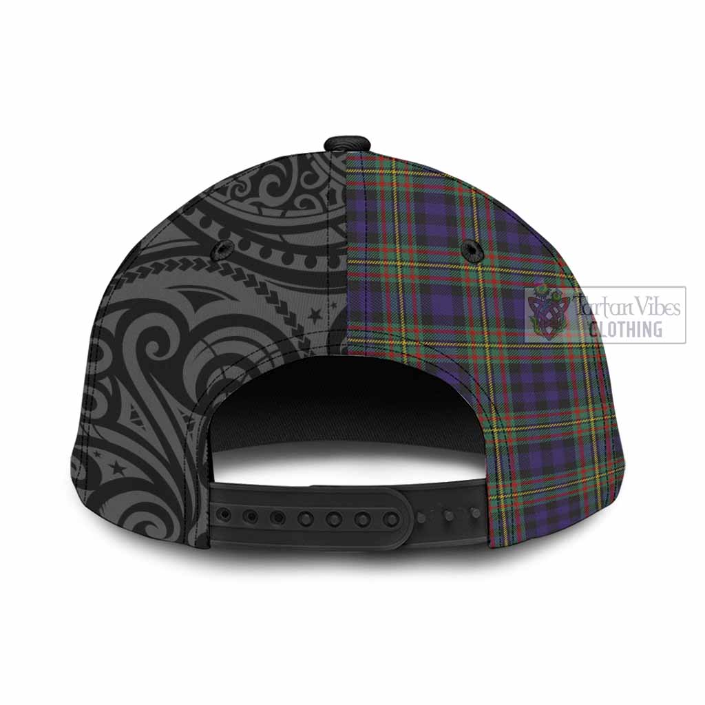 Tartan Vibes Clothing Clelland Tartan Classic Cap with New Zealand Silver Fern Half Style