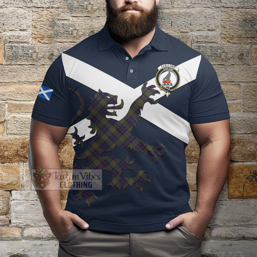 Tartan Vibes Clothing Clelland Tartan Lion Rampant Polo Shirt – Proudly Display Your Heritage with Alba Gu Brath and Clan Name