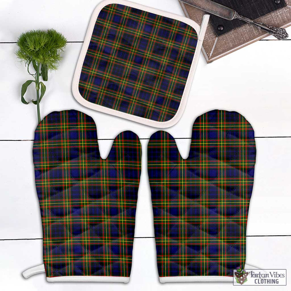 Clelland Modern Tartan Combo Oven Mitt & Pot-Holder Combo 1 Oven Mitt & 1 Pot-Holder White - Tartan Vibes Clothing