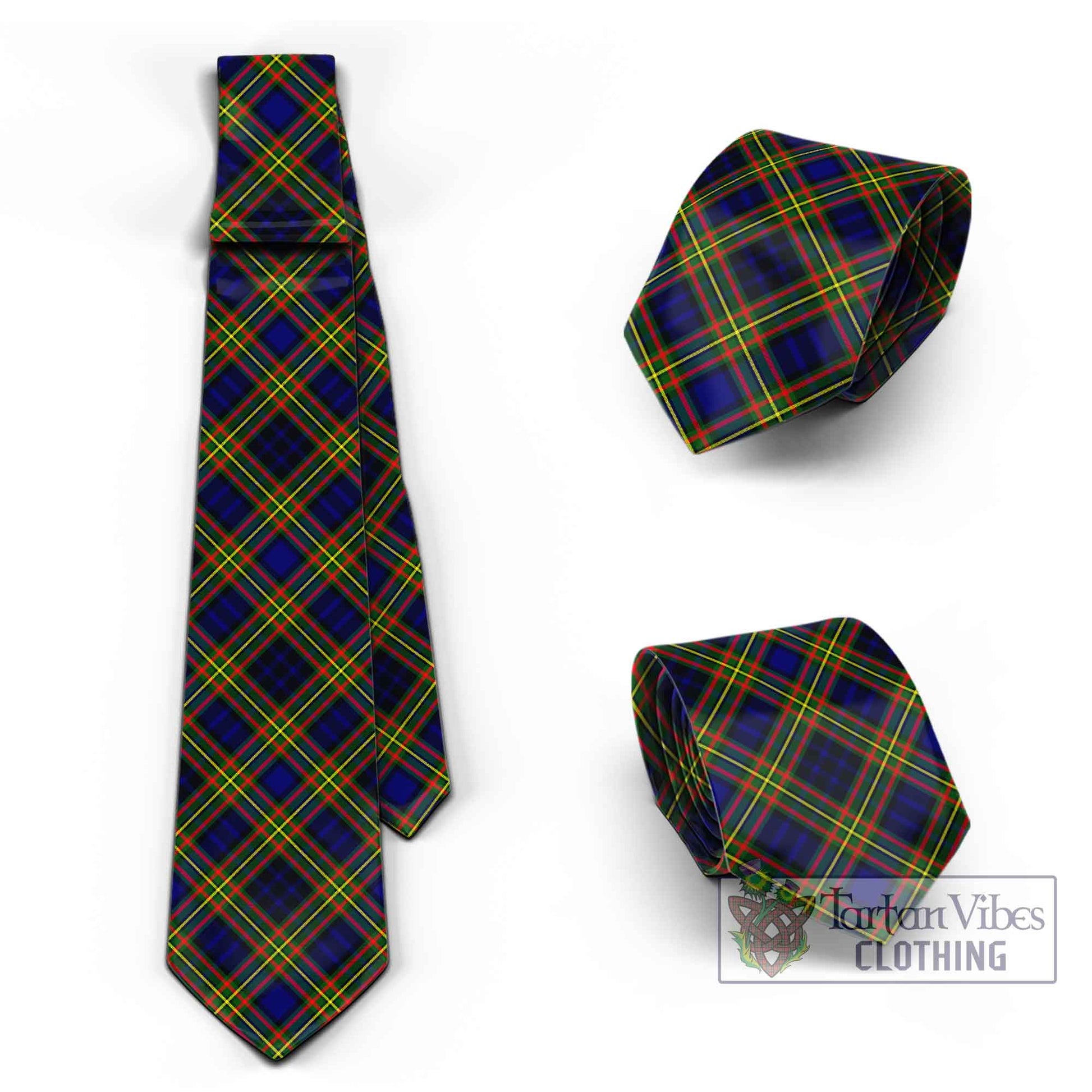 Tartan Vibes Clothing Clelland Modern Tartan Classic Necktie Cross Style