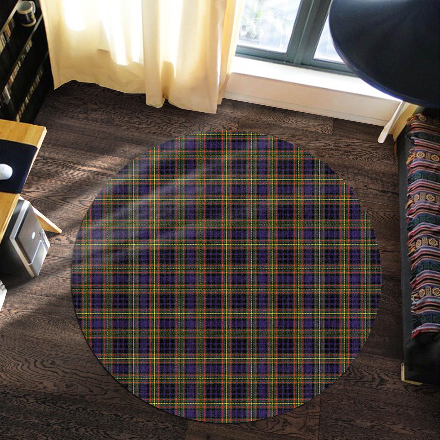 Clelland Modern Tartan Round Rug - Tartanvibesclothing