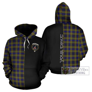 Clelland Modern Tartan Hoodie with Family Crest and Half Of Me Style