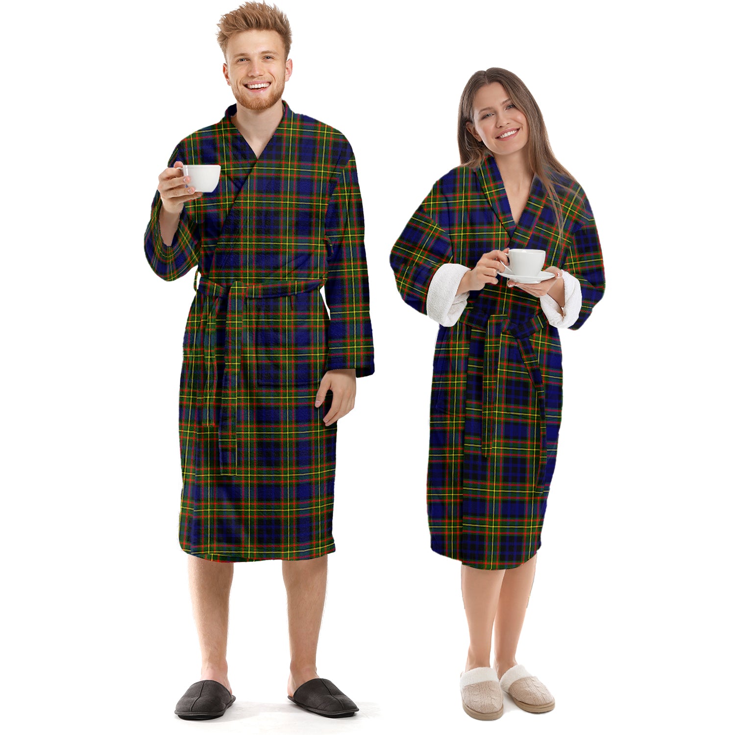 Clelland Modern Tartan Bathrobe Unisex S - Tartan Vibes Clothing