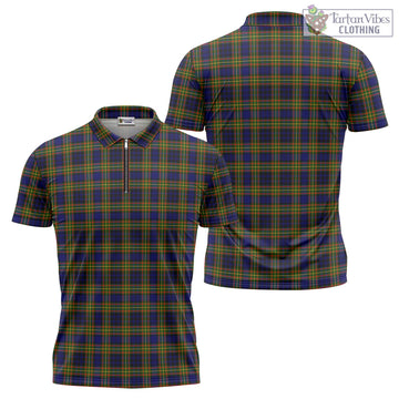 Clelland Modern Tartan Zipper Polo Shirt