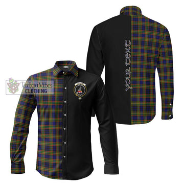 Clelland Modern Tartan Long Sleeve Button Shirt with Family Crest and Half Of Me Style