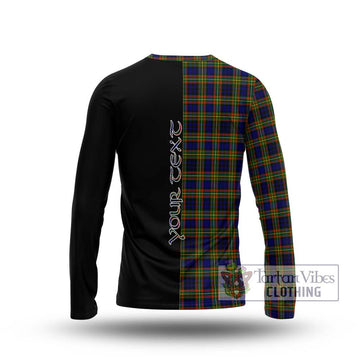 Clelland Modern Tartan Long Sleeve T-Shirt with Family Crest and Half Of Me Style