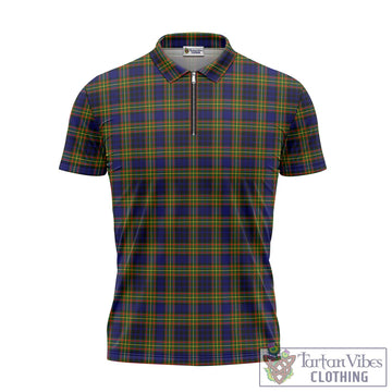 Clelland Modern Tartan Zipper Polo Shirt