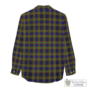 Clelland Modern Tartan Women's Casual Shirt with Family Crest