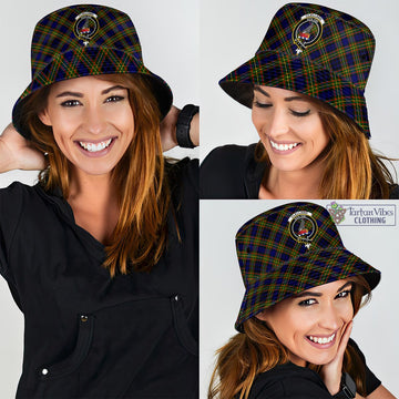 Clelland Modern Tartan Bucket Hat with Family Crest