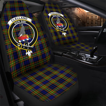 Clelland Modern Tartan Car Seat Cover with Family Crest