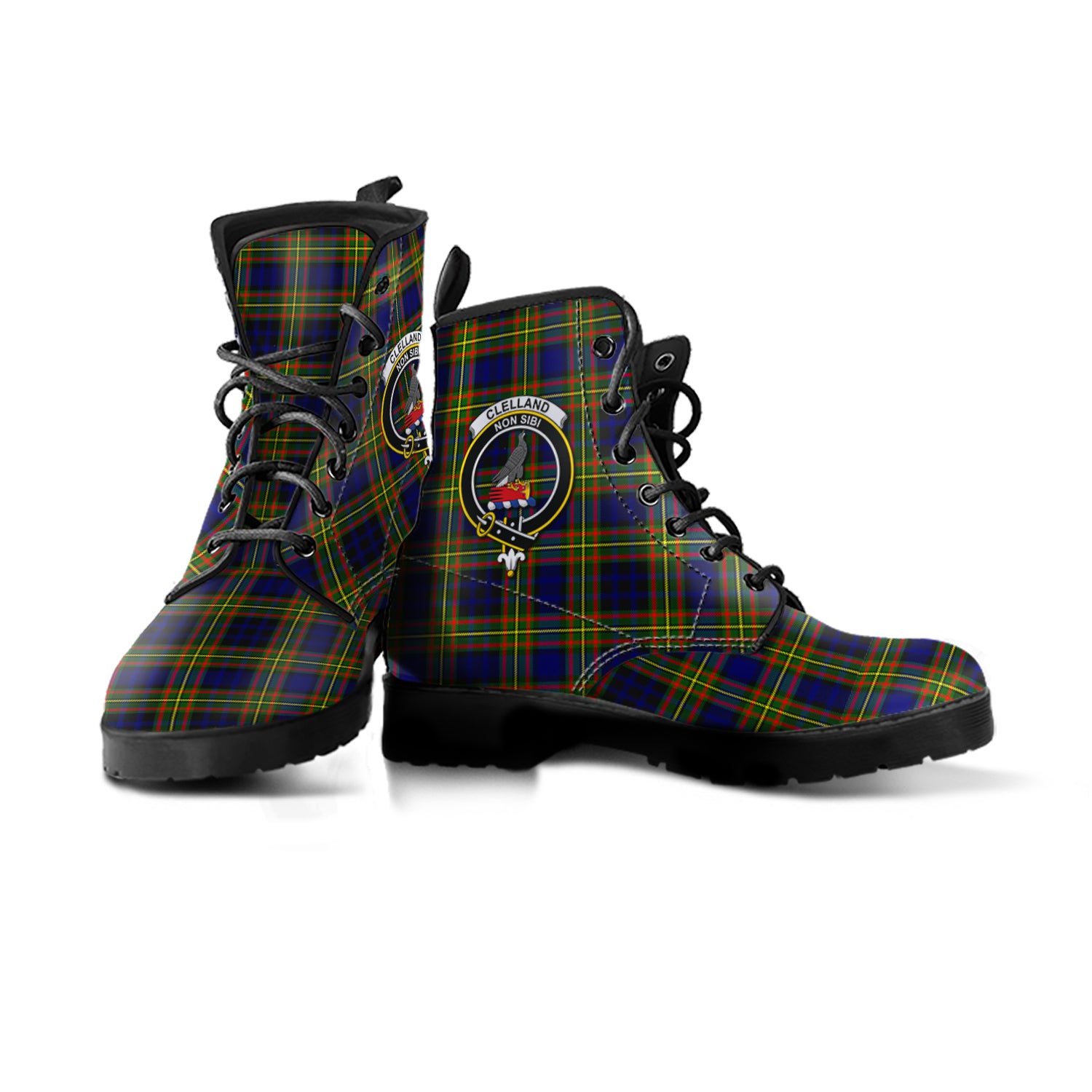 clelland-modern-tartan-leather-boots-with-family-crest