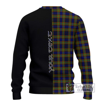 Clelland Modern Tartan Ugly Sweater with Family Crest and Half Of Me Style