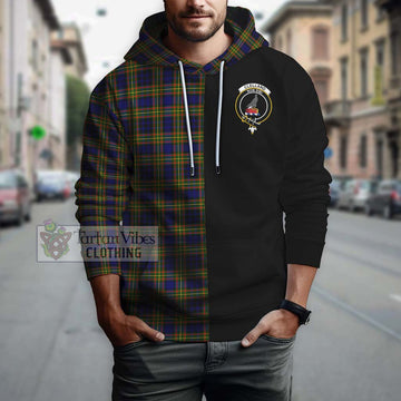 Clelland Modern Tartan Hoodie with Family Crest and Half Of Me Style