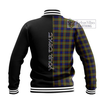 Clelland Modern Tartan Baseball Jacket with Family Crest and Half Of Me Style