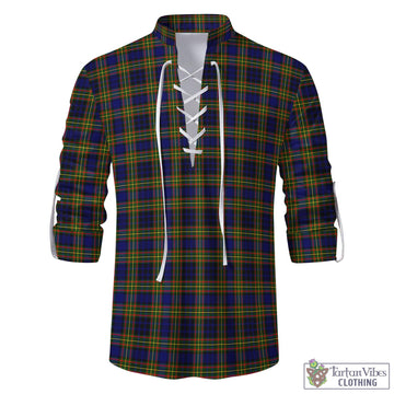 Clelland Modern Tartan Men's Scottish Traditional Jacobite Ghillie Kilt Shirt