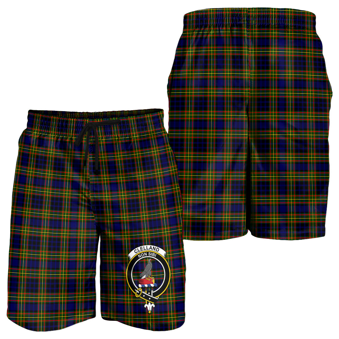 clelland-modern-tartan-mens-shorts-with-family-crest