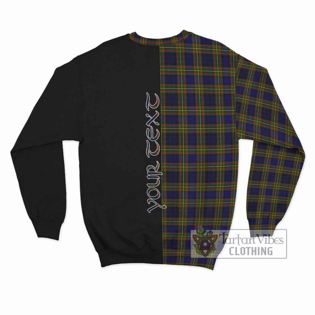 Clelland Modern Tartan Sweatshirt with Family Crest and Half Of Me Style - Tartanvibesclothing Shop