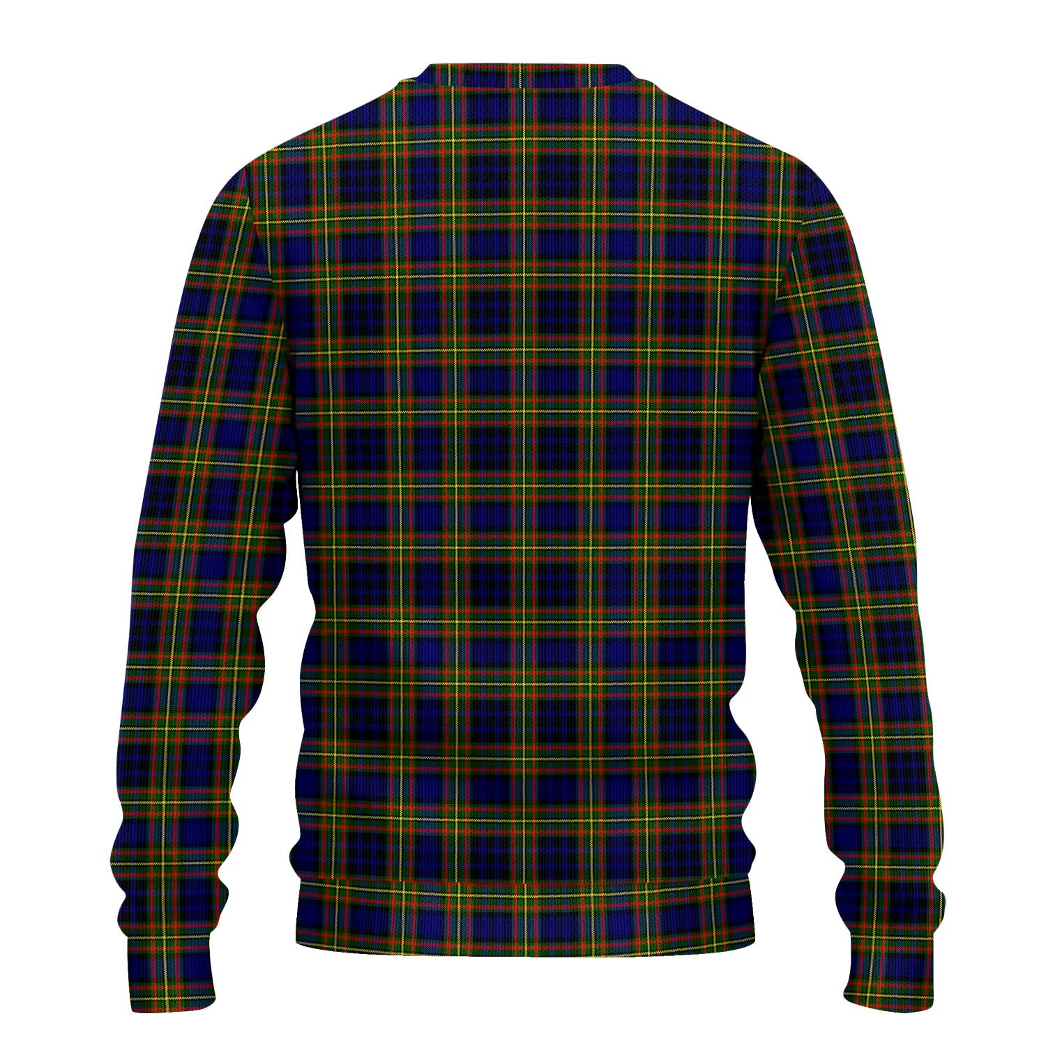 Clelland Modern Tartan Knitted Sweater with Family Crest - Tartanvibesclothing