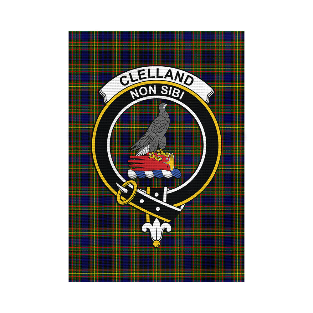 Clelland Modern Tartan Flag with Family Crest - Tartan Vibes Clothing